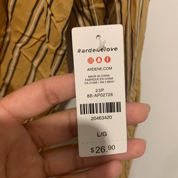 Ardene Striped Tie-Front Shirt - Picture 2 of 2